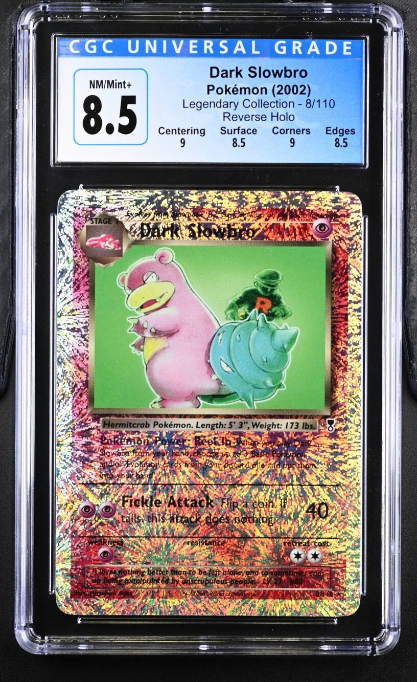 CGC 8.5 NM/MINT Slowbro 8/110 Legendary Collection Reverse Holo Foil Graded